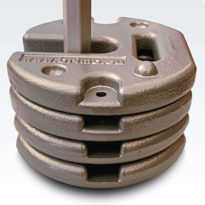 Juego de 4 piezas de placas de peso de acero gris para tienda de campaña