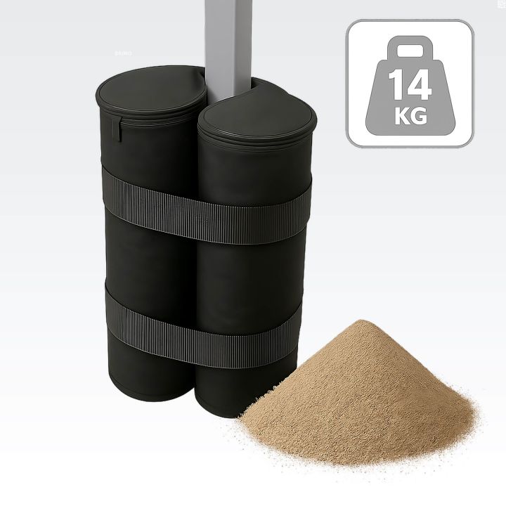 Saco de peso de arena para tienda de tijera, listo para ser llenado con arena